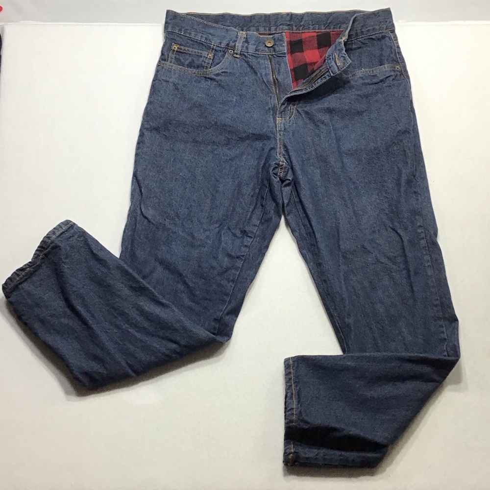 Red Flannel Lined Chore Jeans
